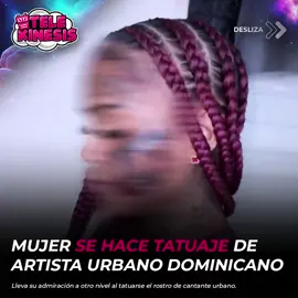 Qué Opinas ⁉️ Apasionada fan del mundo del entretenimiento se tatua la cara de reconocido cantante urbano dominicano. 🔥🎤 💖✨ #Tatuaje #Espectáculo #MúsicaUrbana 🎶👀