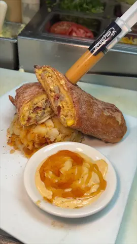 We HAD to go back to @elmstreetdiner for another DEVOURING session of their CHURRO BRUNCH PANCAKE DOUBLE BURRITO! 🥞🍳🥓🍯🔥🌯🤤 INSANE. Who’s hungry? #DEVOURPOWER #fyp #foryou #foodtiktok #foodies #foodblog #elmstreetdiner #stamfordct #stamford #churro #churros #chimichanga #burrito #pancakes #pancakeburrito 