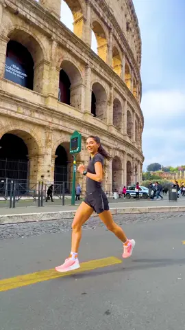 THE COLOSSEUM - ROME ❤️🇮🇹 14 KM RUN in the Eternal City ✨ Good luck to all the runners for the MARATHON! #Running #rome #romanempire #runner #marathon #fyp #roma 