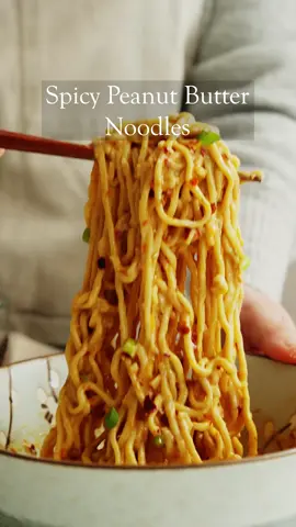 Chilli Peanut Noodles                          Choice of Noodles or Pasta 2 packs/servings For Chilli oil  Garlic 2 cloves, minced Dried crushed chillies 2 tbsp Sesame seeds 1 tbsp Cooking oil 2 tbsp Noodle boiling water or hot water 4-5 tbsp For Peanut Sauce Peanut butter 4 tbsp Regular/light soy sauce 1 tbsp Dark soy sauce 1 tsp Rice vinegar 1 tbsp Chicken/Veggie bouillon half cube Sesame oil 1 tsp Garnish Roasted crushed peanuts Spring onions  Sesame seeds.                   #peanutnoodles #spicypeanutnoodles #noodles #foodblogger #spicynoodles 