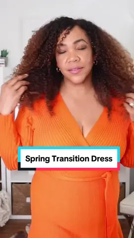 Spring Transition Dress 🧡🫶🏾! Got an xl. Linked in my Amazon Store! #springdressstyle #springstyle #amazonfashion #amazondress 