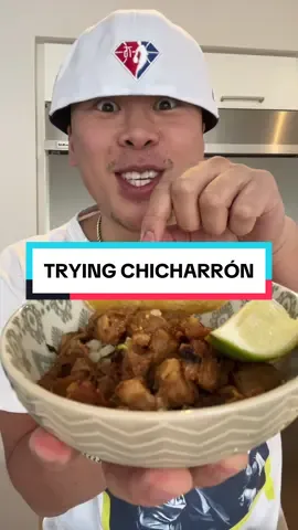 Trying chicharron for the first time #chicharron 