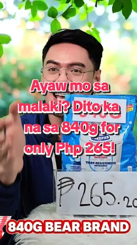 AYAW MO SA MALAKI? DITO KA NA SA 840g BEAR BRAND for only Php 265! #food #milk #powderedmilk #bearbrandfortifiedmilk #nutrition #healthyfood #nestle #budol #budolfinds #tiktokfinds #tiktokfindsph #tiktokmademebuyit #FoodTok #foodtiktok #fyp #foryoupage 