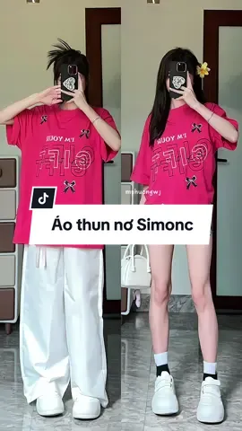 Áo thun nơ hồng #outfit #review #áothun #xuhuong #simonc 