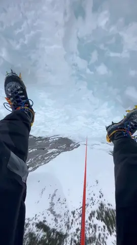 Rappeling down a huge ice climb  #iceclimbing #ice #iceclimbingimages #iceclimbingvideos #climbing #climbinglife #climbingvideos #fyp #climbingtiktok #extremesports #extreme #extremesport #adventure #adventuretime #mountains #explore #winter #neverstopexploring 
