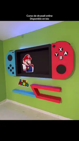 Diseño unico para decorar una pared #Home #ideas #construction #videoviral #drywall 