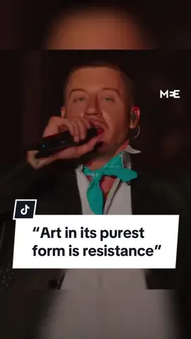 American rapper Macklemore renews his solidarity with Gaza and calls for the freedom of Palestine and equality for all. He said on stage at a recent concert of his 