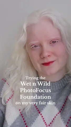 Trying the Wet n Wild PhotoFocus Foundation in the lightest shade! Unfortunately, not a winner :( Drugstore foundations can be tricky for the very fair skin besties out there :( #albino #albinism #palegirlmakeup #fairskinmakeup #wetnwild