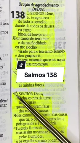 Salmos 138 . . . #fé #salmos #deus_no_controle #biblia #bibliasagrada #deus #versiculo #jesus #versiculododia #palavradedeus #viral 