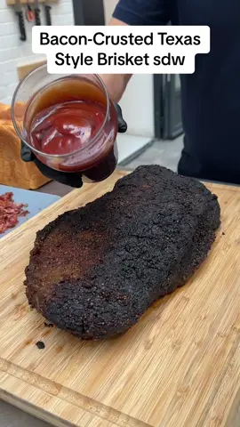 Bacon-Crusted Texas Style Brisket sdw #brisket #sandwich #bacon 