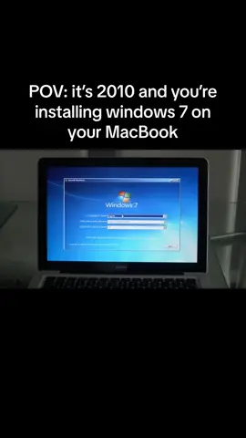 Remember when you could install windows 7 on your macbook? #windows #windows7 #mac #apple #macbook 