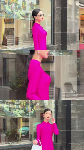 Sắc hồng fuchsia cực sang cho nàng ❤️ #fyp #aodai #aodaihacuc #trending #viral #duyen2 