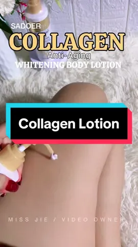 SADOER  Collagen Anti-aging Whitening Body Lotion Available on yellow basket ! #sadoer #collagenlotion #collagen #lotion #antiaging #whitening 