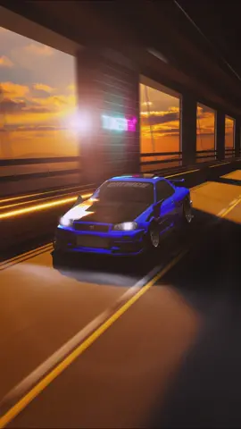Lit R34 animated in 3D cruising through the virtual world of | TunerFX トンネル, crafted exclusively for car owner @tomjerry34  Thanks for the commission🙏🏻   #nissan #gtr #r34 #r32 #r33 #r35 #gtr34 #skylinegtr #carmodification #drift #stance #carculture #carlifestyle #jdm #lowered #bagged #slammed #static #wallpaper #livewallpaper #3Danimation #TunerFX #DriveYourOwnGame #fyp 