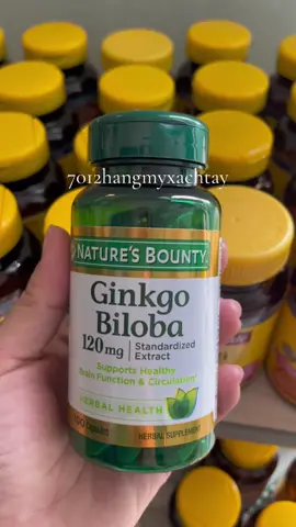 Viên uống bổ não Nature's Bounty Ginkgo Biloba hoạt huyết dưỡng não 120mg 100 viên (kèm ảnh thật) #bonao #naturebounty #ginkgobiloba #7012hangmyxachtay #hangmychinhhang