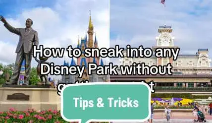 Sneaking into Disney Parks #disneytiktok #disney #fyp #fyp #disneyparks #sneakingin #disneyfood #disneyplusvoices 