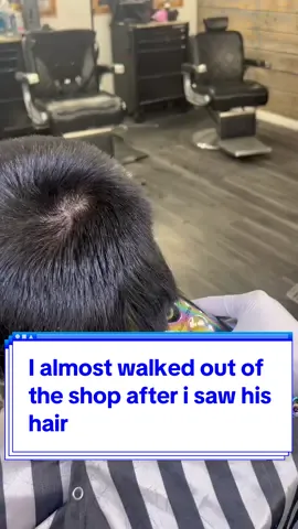 I almost walked out of the shop after I saw his hair! Transforming thick locks into a sleek masterpiece with a low taper fade and a sharp buzz cut! 💈✂️ #LowTaperFade #BuzzCut #thickhair #fyp #viral #barbertok 