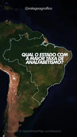 O estado com maior analfabetismo #conhecimento #informação #geografia #mapas #curiosidades #viral #brasil #explicacao 