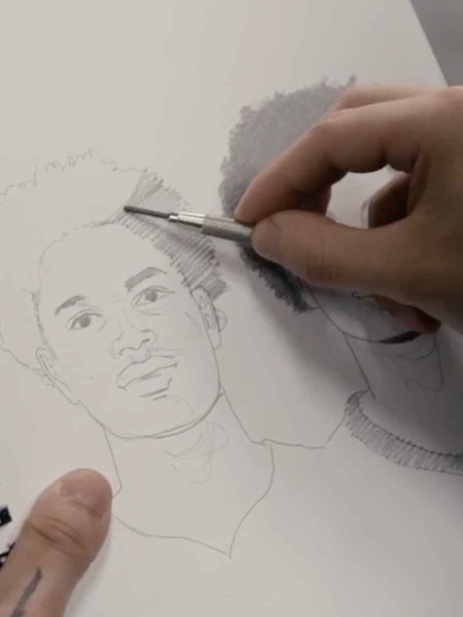 My first time drawing pro basketball players! I had a blast with Amen and Ausur Thompson - partnering with @cashapp to help bring their dreams and goals to life.