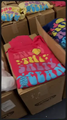 First summer shipment has arrived!! Should we put them on the tiktok shop? #fyp #entrepreneur #clothes #gansettoutfitters 