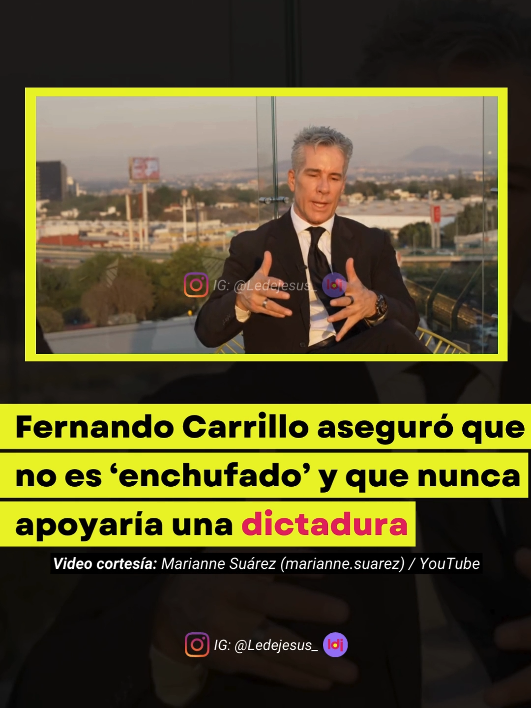 El actor venezolano Fernando Carrillo le aseguró a la presentadora Marianne Suárez que no está 