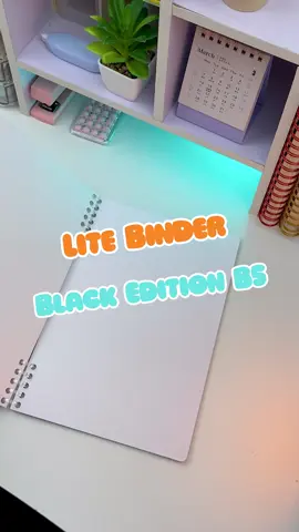 Lite Binder Black Edition B5 - Bìa còng nhựa 2 đầu màu đen cá tính #klong #litebinder #binder #study #fyp 