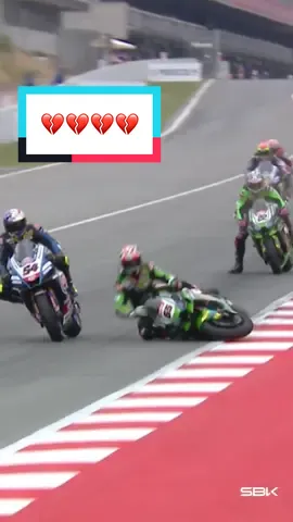 A heart-breaking moment for Jonathan Rea last year in Barcelona 💔  The #65 was fighting for the podium when his race came to an early end at Turn 1 😮‍💨 #CatalanWorldSBK 🏁 #WorldSBK #motorcycle #motorsport #racing #sportsontiktok