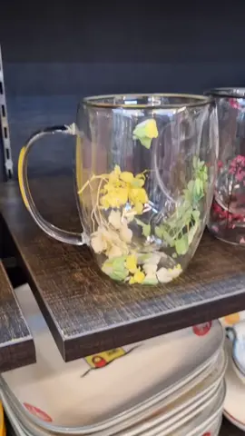 Double Wall Insulated Mug Inside Dry Flowers | Whatsapp To Order Now | Delivery All Over Pakistan | Number : 03144235299