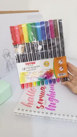 hi friend 🙆🏻‍♀️ this is brushpen from @joyko_id , this is recommended brushpen because the price is affordable and the quality is good 🤩🤩  #brushpen #lettering #review 