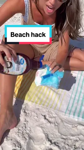 Genius beach hack. #beach #safetytips #hack #LifeHack #smart #safety 