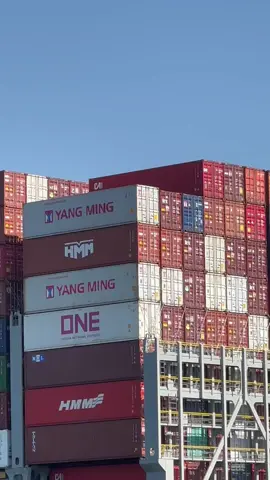 Anything can be in these containers 🤔 #ship #shipping #vessel #container #spotting 