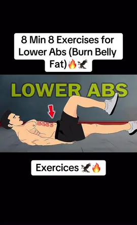 8 Min 8 Exercises For Lower Abs burn belly fat #musculation #bellyfat #abs #workoutfitness #workout #bellyfatworkout #absworkout #workoutvideo 