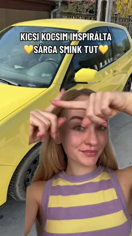 SÁRGA tavaszváró smink💛 vagy nálatok már megérkezett?😁 Írd meg, plusz azt is, hogy milyen színű legyen a kövi sminkem!🥰 INSTA: @timiszabo.mua #sárgakocsi #sárgaautó #sárgasmink #sminkinspo #inspiráció #inspirációm #tavaszismink #sminktutorial #nagyonsárga #könnyűsmink #színezdújra #vidámság #frissésüde #magyarsminkes 