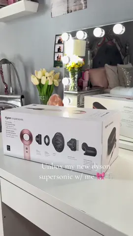 The minute I saw it I knew I NEEDED it 🎀🫧 Dyson supersonic limted edition pink                                                #dyson #pinkdyson #dysonsupersonic #haircare #dysonairwrap #curlyhair #dysonhair