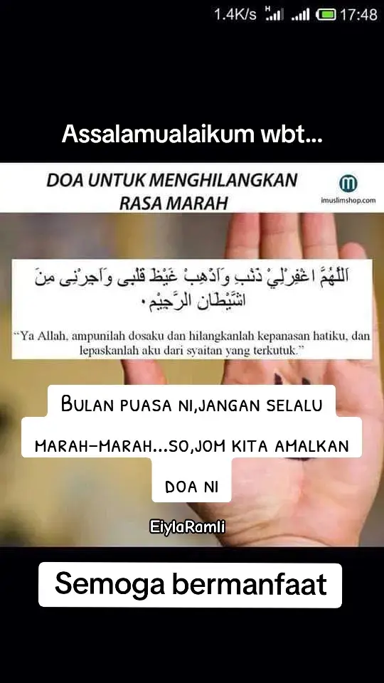 #assalamualaikum #fyp #doamenghilangkanmarah #manfaatdoa #amalandoa #sharingdoa #doa #sharingisbeautiful #bacasetiaphari #pesananbuatdiriku #9ramadhan 