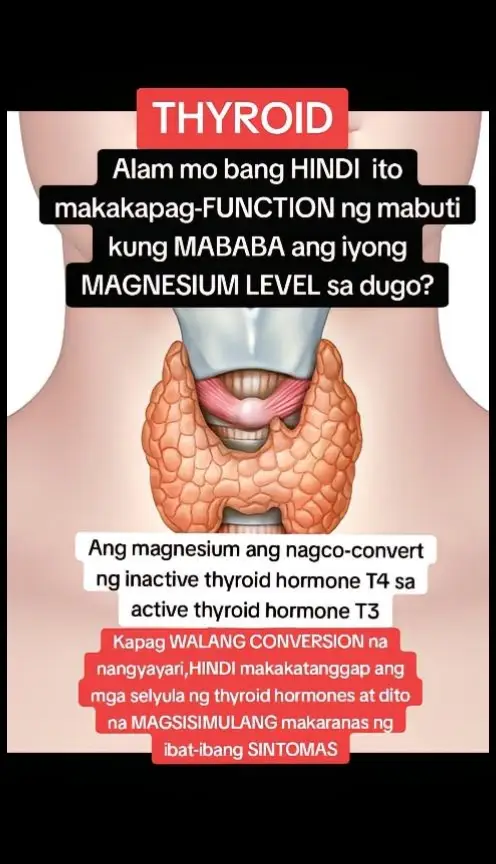 Ano nga ba ang MSS o MAGNESIUM SALT SPRAY? Ito ay pinagsama-samang nga MINERALS,pangunahin ang MAGNESIUM, na inilagay sa isang bote at ipinapahid lang sa BALAT o sa apektadong bahagi,NAPAKALAKI ng kinalaman ng pagkakaroon ng ibat-ibang karamdaman kapag NAWAWALAN ng SAPAT na MINERALS o kaya hindi ito balanse, kaya kapag nabigyan mo ng sapat na minerals ang katawan mo kusang magsisiwalaanbang mga nararamdaman dahil naa-ACTIVATE nito ang NATURAL HEALING MECHANISM,lalo Kong masasabayan ng iba pang mga bitamina lalo ng mayaman sa Bvitamins o Bcomplex,at SAPAT na inom ng tubig,tulog at ehersisyo at makapag paaraw, alisin ang galit sa puso, piliin laging sumaya. Ang kahit anong karamdaman ay maaring GUMALING kapag naibigay mo ang kakailanganin ng iyong katawan. #MSS  #allinone #miraclespray  #NATURALnaPANLUNAS  #MAGNESIUMsaltSPRAY  #naturalnapanlunasadvocate  #pisikpisiktanggalangmgasakit  #TRANSDERMALmineralSUPPLEMENT #foryou #health #thyroid 