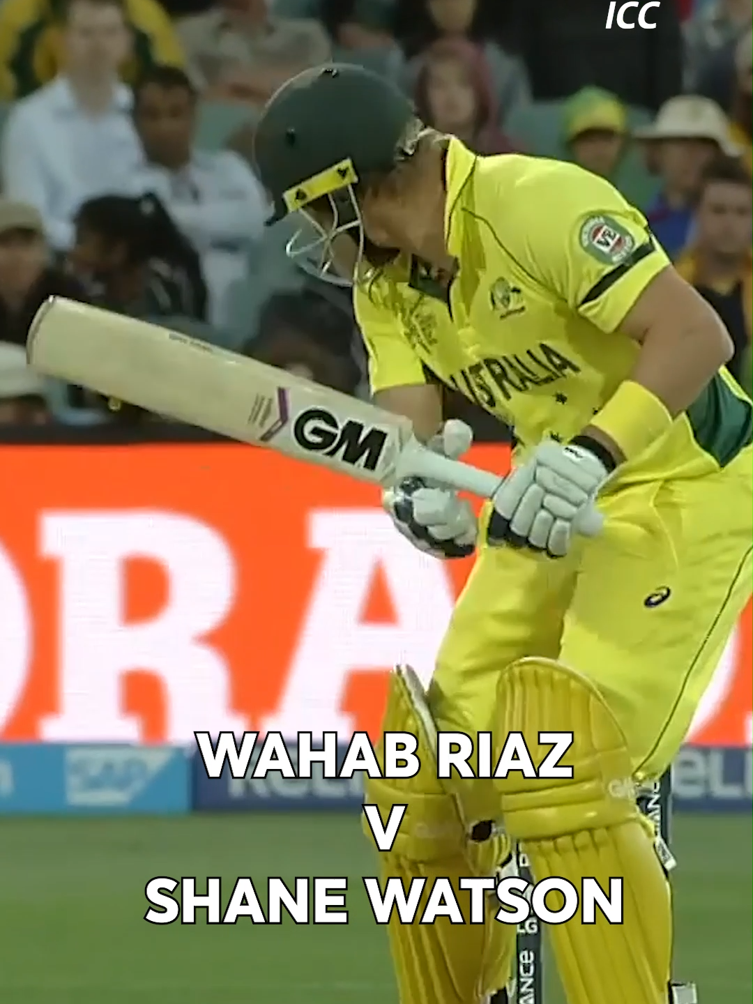 Fiery fast bowling. A spell for the ages 🔥 #CricketLover #CricketWorldCup #WahabRiaz #ShaneWatson