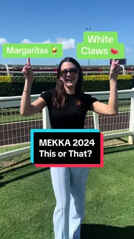We’ve started planning our Mekka Raceday this year 👀 but how are we going to choose from all these options?? Let us know WHO and WHAT you want to see this year at Mekka 👇🕺🪩  #fyp #mekka #bneracing #troyesivan #illy #festival #thisorthat #horseracing #brisbane #fypシ 