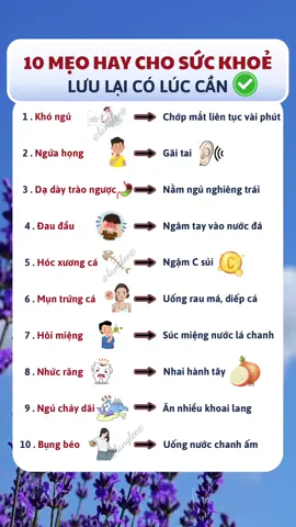 Mẹo hay cho sức khoẻ 💕 #langlee #meovat #meohaymoingay #meohaycuocsong #meohaysuckhoe 