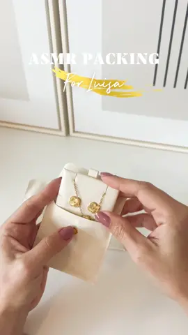 Lets pack an order together ✨ Thank you, Luisa! 🤍 Shop our newest arrivals here on www.etsy.com/shop/CarozaJewelry 🤍 #asmrpackaging #jewelry #jewellery #jewelrybusiness #goldjewelry #trendingjewellery #jewelrylover 