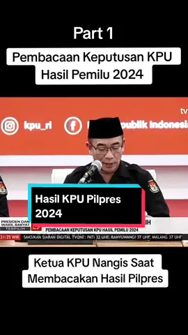Ketua KPU Nangis Saat Membacakan Hasil Pilpres 2024 #kpu #pilpres2024 #prabowopresiden2024 #hasilkpu2024 #tvone #presiden2024 