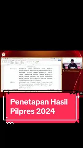 KPU pada Rabu 20 Maret 2024 menetapkan Pasangan Prabowo - Gibran memenangkan Pilpres 2024 dengan 96 juta suara. Melampaui pasangan Anies - Muhaimin dengan 40 juta suara dan Pasangan Ganjar - Mahfud dengan 27 juta suara. Total keseluruhan adalah 164 juta suara. . . #IKKJ #IKKJS #infopapua #infojayapura #infosentani #infokeerom #infosarmi #infoarso #infoabepura #infokejadian #tanahpapua #papuasekarang #papuauntuksemua #papuaus #kejadian #terbaru #peristiwa #kotajayapura #kotasentani #kotaarso #kotasarmi #mamberamo #kasomeso #sentani #arso #jayapura #papua #sarmi #hasilpemilu #hasilpilpres 