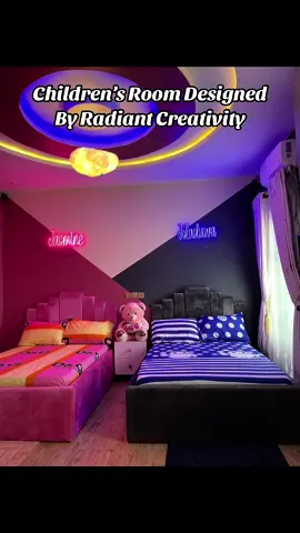 Shared kids room designed and executed by us 🥰 Memories of childhood are the dreams that stayed with you after you woke ✅ Memories are timeless treasure of the heart. let's help give your kids the best room they deserve!!!❤️ #radiantcreativity #childrenroomdesign #interiordesign #interiordecor 