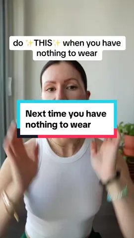 Next time you have nothing to wear (hint: you actually don’t), instead of going shopping to buy new clothes, shop your closet instead! Get that cost-per-wear down! #shopyourcloset #recreatingpinterestphotos #nothingtowearoutfit #nothingtowear #slowfashiontiktok #lowbuy #minimalistish 