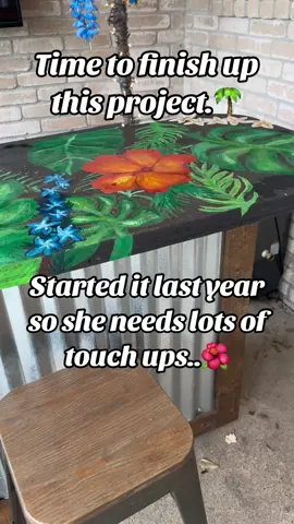 #DIY#tropicalbar #backyardoasisinthemaking #painting #epoxy #epoxypour 
