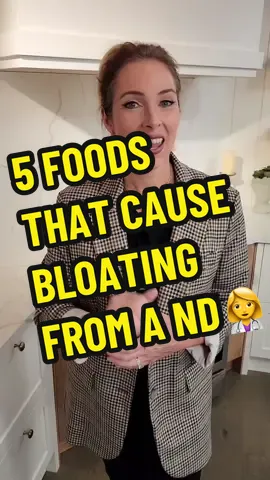 5 Foods That Cause BLOATING From A ND👩‍⚕️ Dr. Janine shares 5 common foods that can cause bloating and how to avoid them. Cut out fried foods, sushi, popcorn, pasta, and milk and try incorporating more whole foods and sunlight into your diet for better digestion and overall health. #nutrition #bloating #food #sunlight 