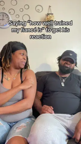 I think I got him trained well 😅 #viralvideo #fypage #couples #relationshipgoals #fiancé #trending 