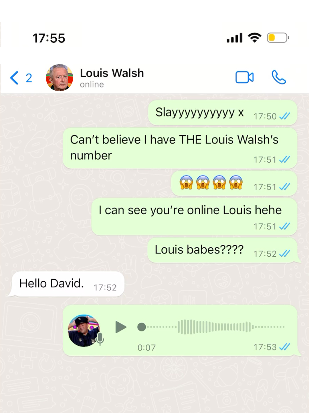 We need a Louis and David WhatsApp reveal #CBBUK