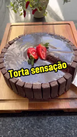 Torta sensação irresistível e todo mundo consegue fazer #Torta #morango #Sensacao 