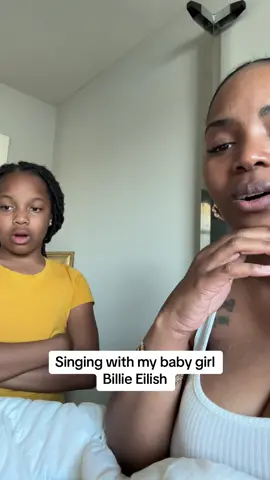 I’m trying to prep my baby girl for her first talent show and she is nervous, im trying to teach her projection which is why I’m louder than her… #singing #motherdaughterduo #MomsofTikTok #billieeilish #whatwasimadefor #coversong @